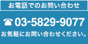 お電話でのお問い合わせ　TEL：03-5829-9077